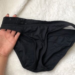 Black mesh bikini bottom